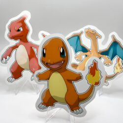 Charmander, Charmelon and Charzard Sticker Set